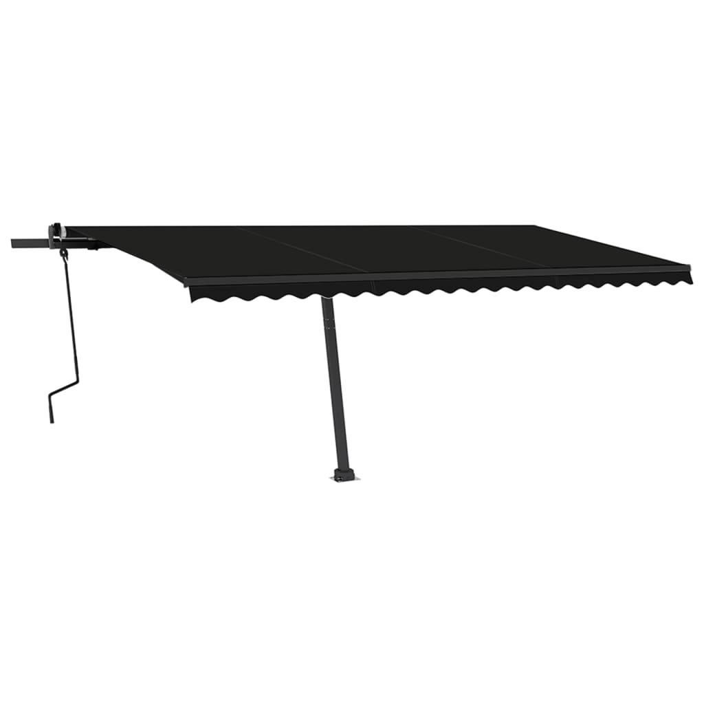Vidaxl Luifel se puede extender manualmente con color antracita LED 500x350 cm