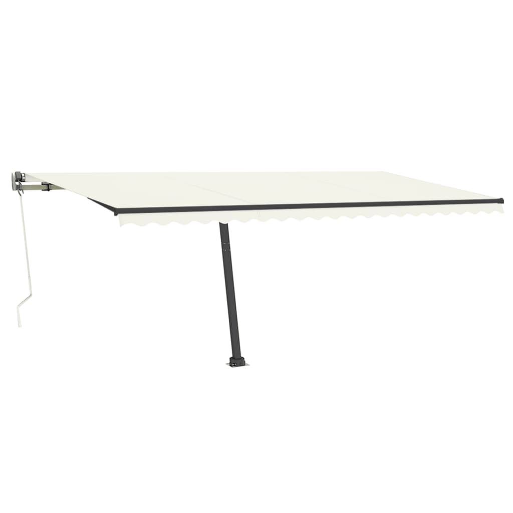 VidaXL Luifel vrijstaand automatisch 500x350 cm crèmekleurig