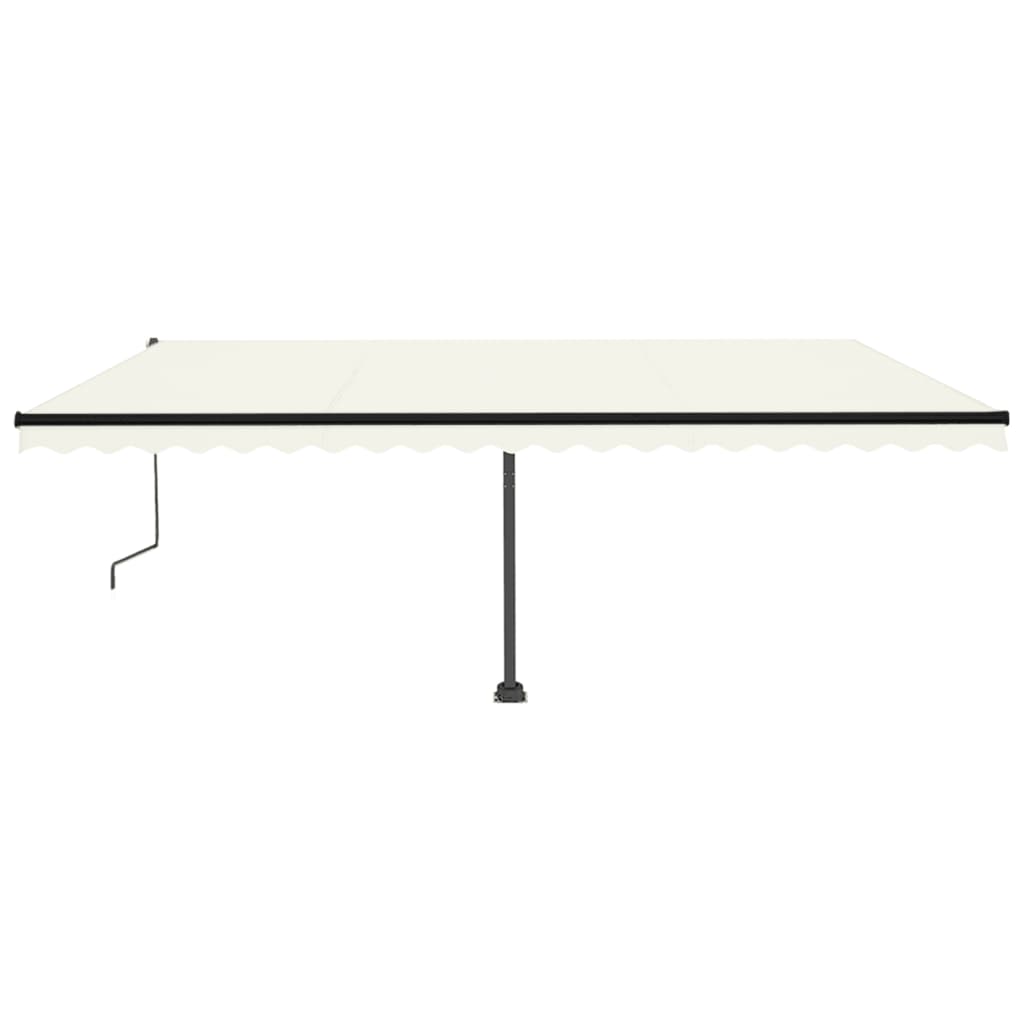 VidaXL Luifel vrijstaand automatisch 500x350 cm crèmekleurig