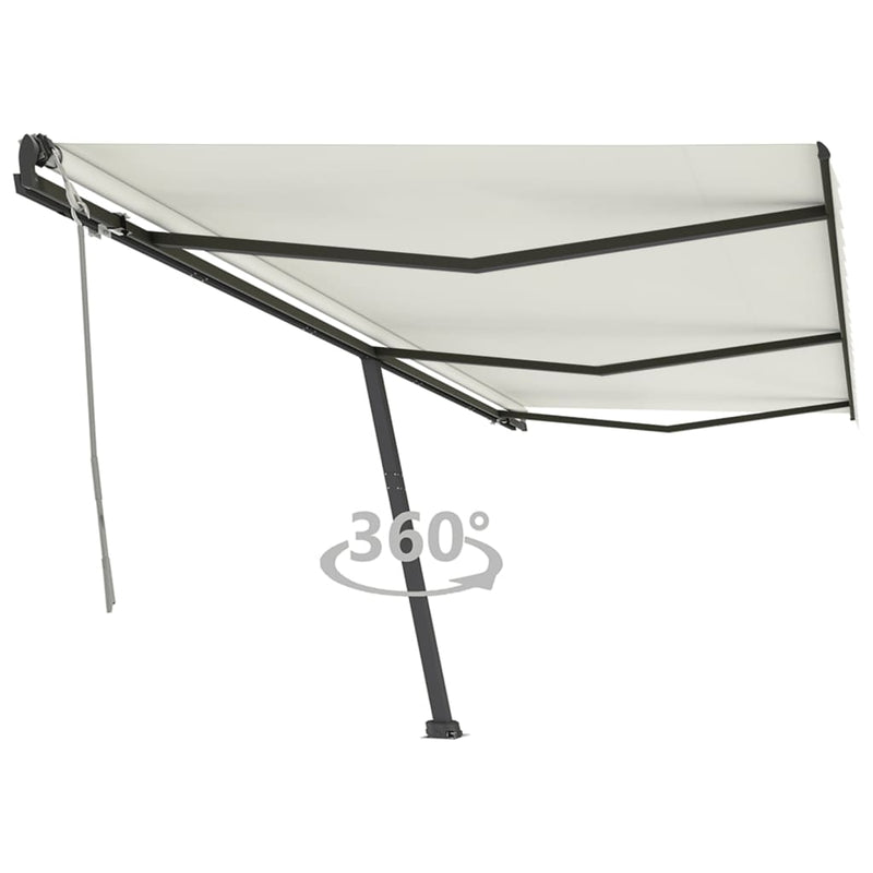 Vidaxl Luifel separado se extiende manualmente 600x350 cm de crema -cocción