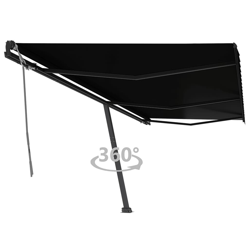 Vidaxl Luifel separado manualmente se extiende 600x350 cm de antracita