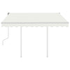 Vidaxl Luifel estendibile manualmente con post 3,5x2,5 m Crema