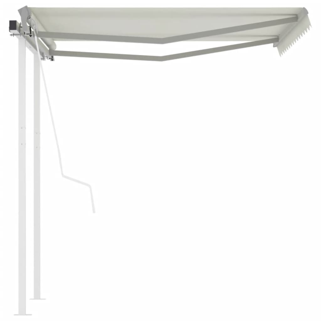Vidaxl Luifel estendibile automaticamente con post 3,5x2,5 m colorato
