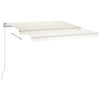 Vidaxl Luifel automatico con LED e sensore del vento 3,5x2,5 m Crema