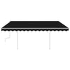 Vidaxl Luifel estendibile manualmente con antracite 4x3 M LED