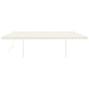 Vidaxl Luifel se puede extender manualmente con LED 6x3 M Cream -Colored