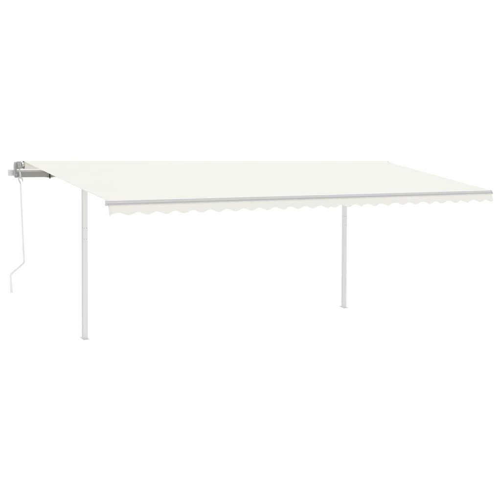 Vidaxl Luifel automatico con LED e sensore del vento 6x3 m Crema