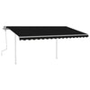 Vidaxl Luifel se puede extender manualmente con LED 4.5x3.5 M -Colored