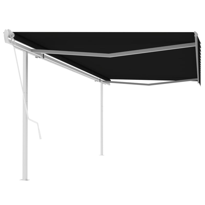 Vidaxl Luifel con post estrarre automaticamente 5x3,5 m di colore antracite