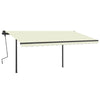 Vidaxl Luifel estendibile manualmente con post 4,5x3,5 m Crema