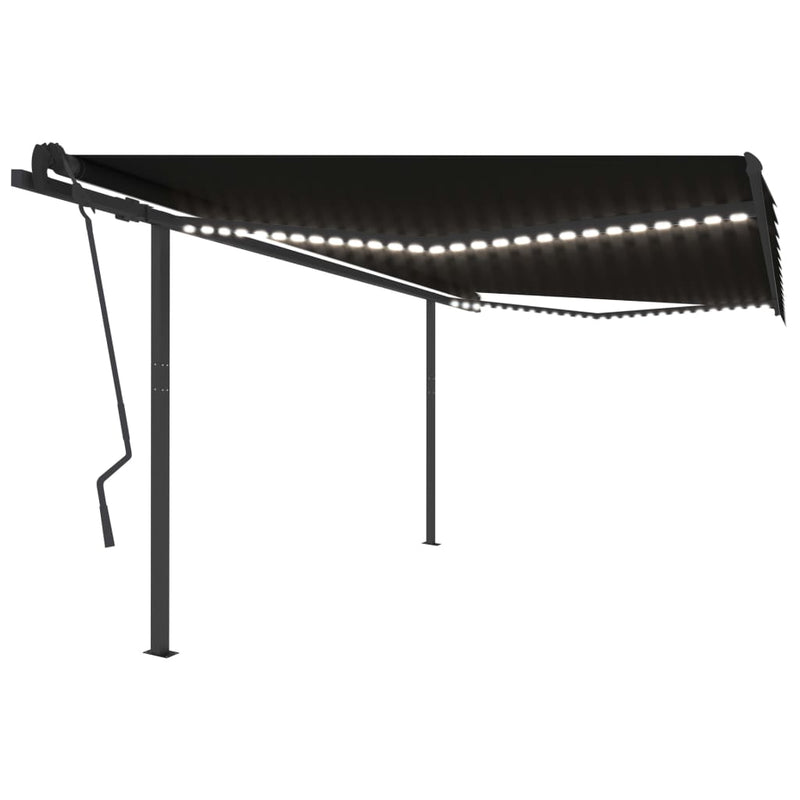 Vidaxl Luifel se puede extender manualmente con LED 4.5x3.5 M -Colored