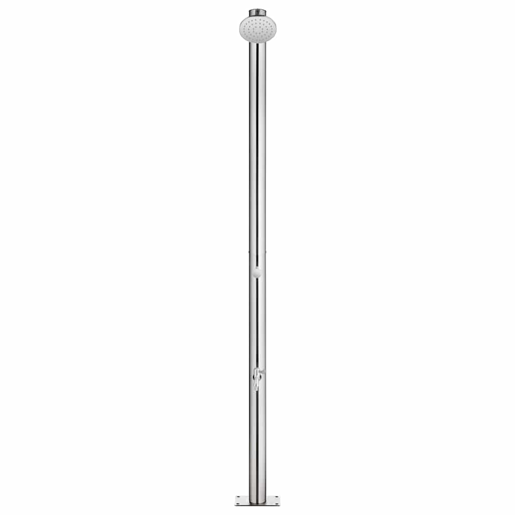 Vidaxl Doccia esterna con base marrone 220 cm in acciaio inossidabile