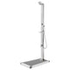 Vidaxl Ducha al aire libre con base gris 225 cm de acero inoxidable