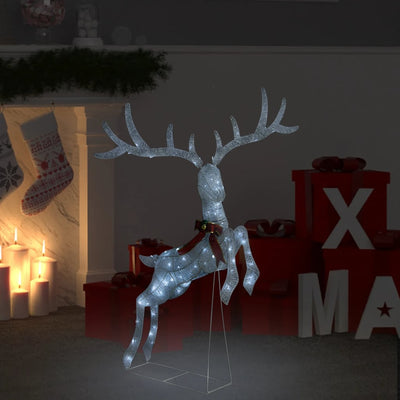 Vidaxl Decoraciones navideñas Flying Reindeer Cold White 120 LED White