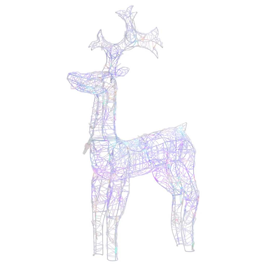 Vidaxl Decoraciones navideñas Reindeer 90 LED 60x16x100 cm acrílico