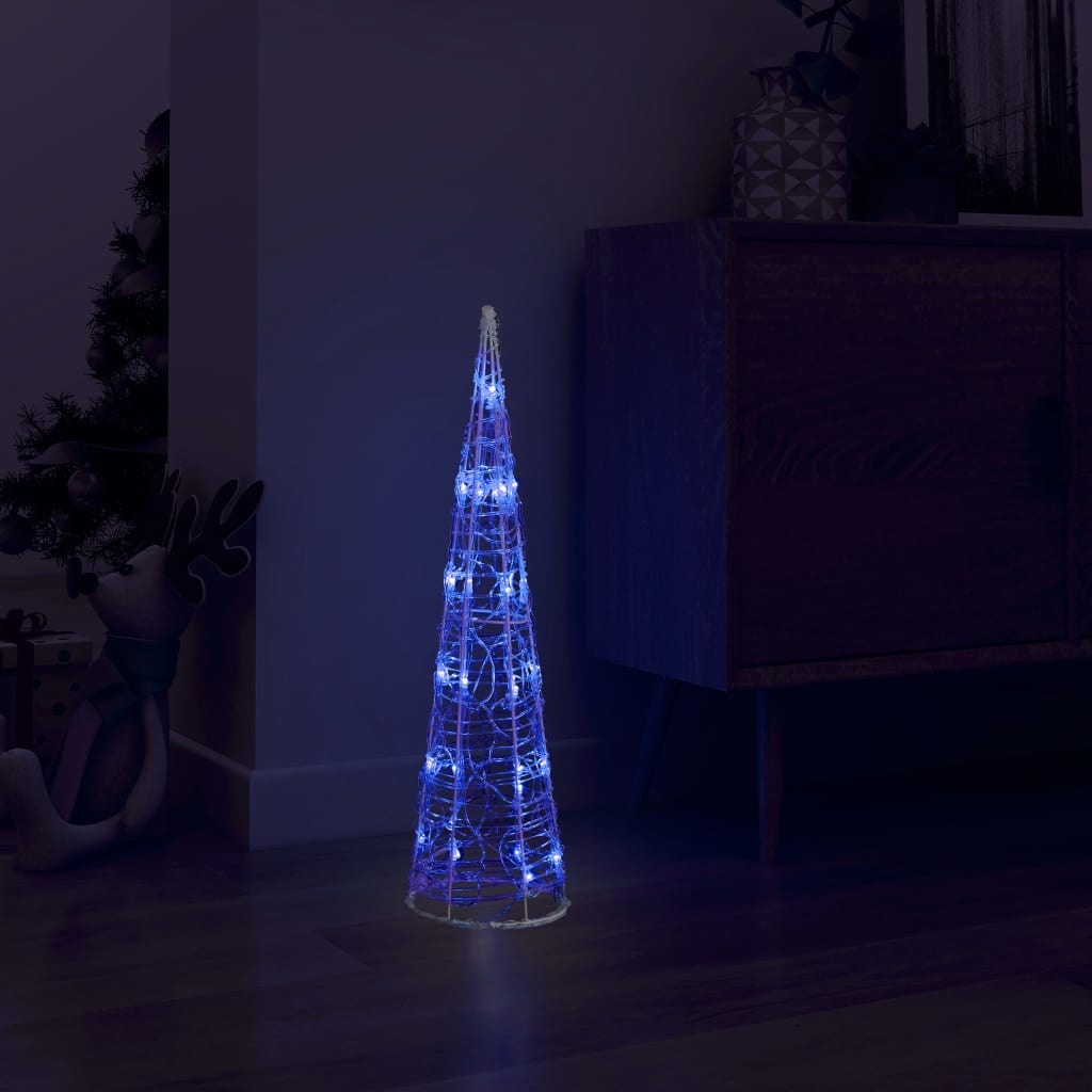 Vidaxl cono leggero a LED decorativo blu 60 cm acrilico