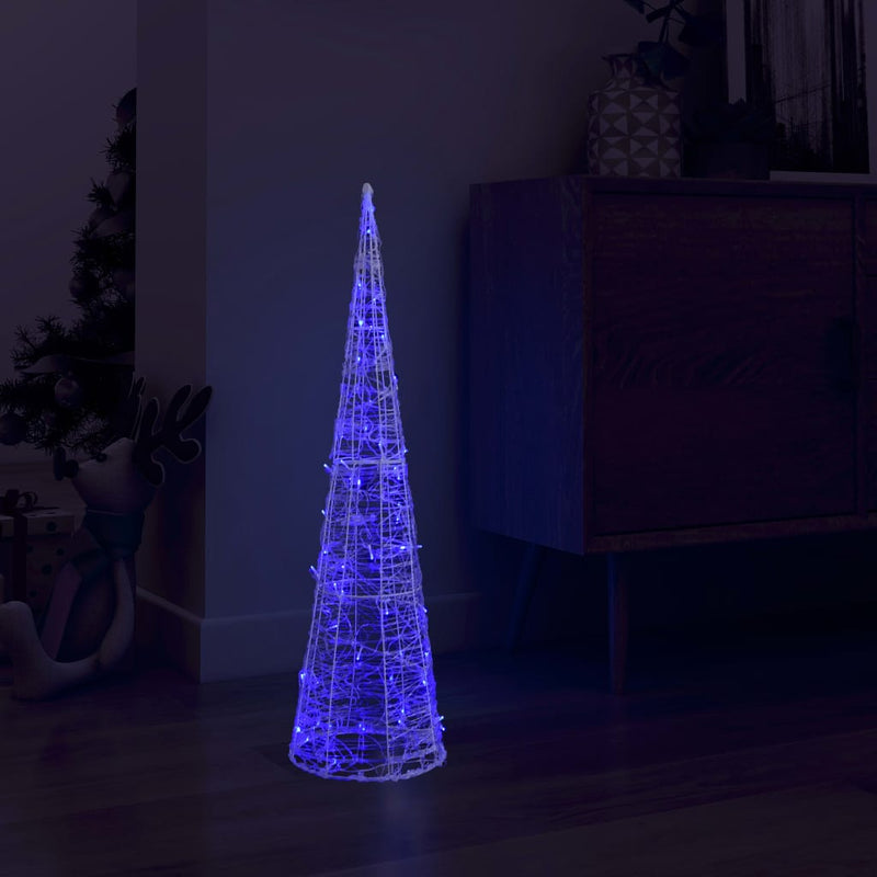 Vidaxl cono leggero a LED decorativo blu 90 cm acrilico