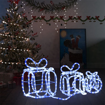 Vidaxl Cajas de regalo de iluminación navideña 180 LED por dentro y por fuera