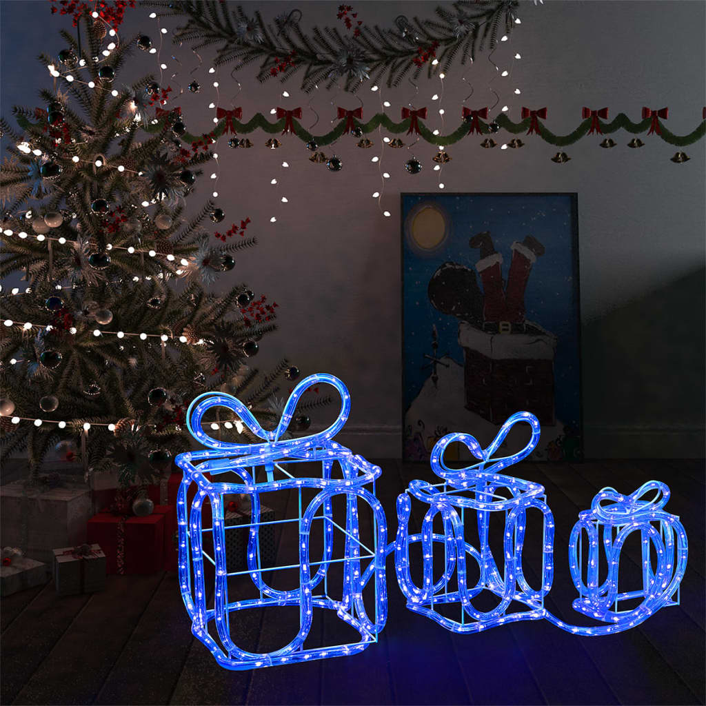 Vidaxl Caspe da regalo di illuminazione natalizia 180 LED all'interno e all'esterno