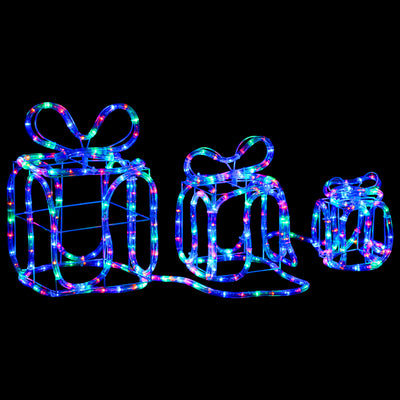 Vidaxl Cajas de regalo de iluminación navideña 180 LED por dentro y por fuera