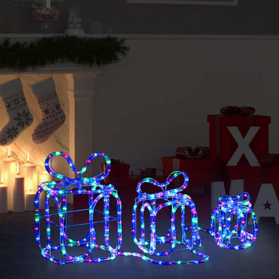 Vidaxl Cajas de regalo de iluminación navideña 180 LED por dentro y por fuera