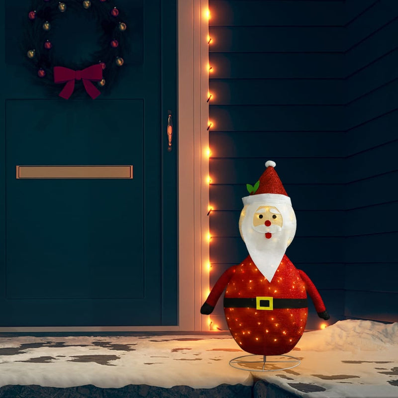 Vidaxl Santa Decorative LED 90 cm de tela de lujo
