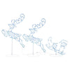 Vidaxl decoración navideña renos y trineo 260x21x87 cm acrílico blanco frío