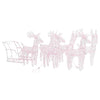 Vidaxl Decoration Reindeer e slitta 280x28x55 cm acrilico