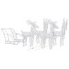 Vidaxl Decoration Reindeer e slitta 280x28x55 cm acrilico