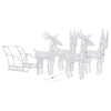 Vidaxl kerstdecoratie rendieren en slee 280x28x55 cm acryl