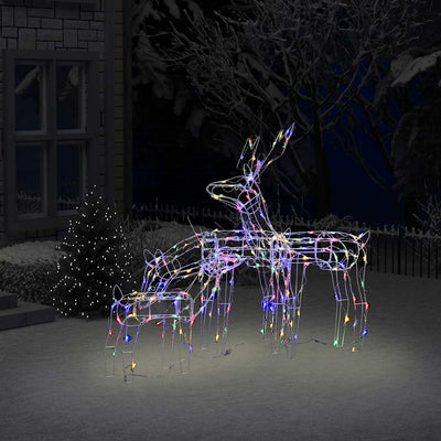 Vidaxl 3 partes de iluminación navideña Rendieren 229 LED