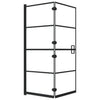 Vidaxl douchewand inklapbaar 120x140 cm esg zwart