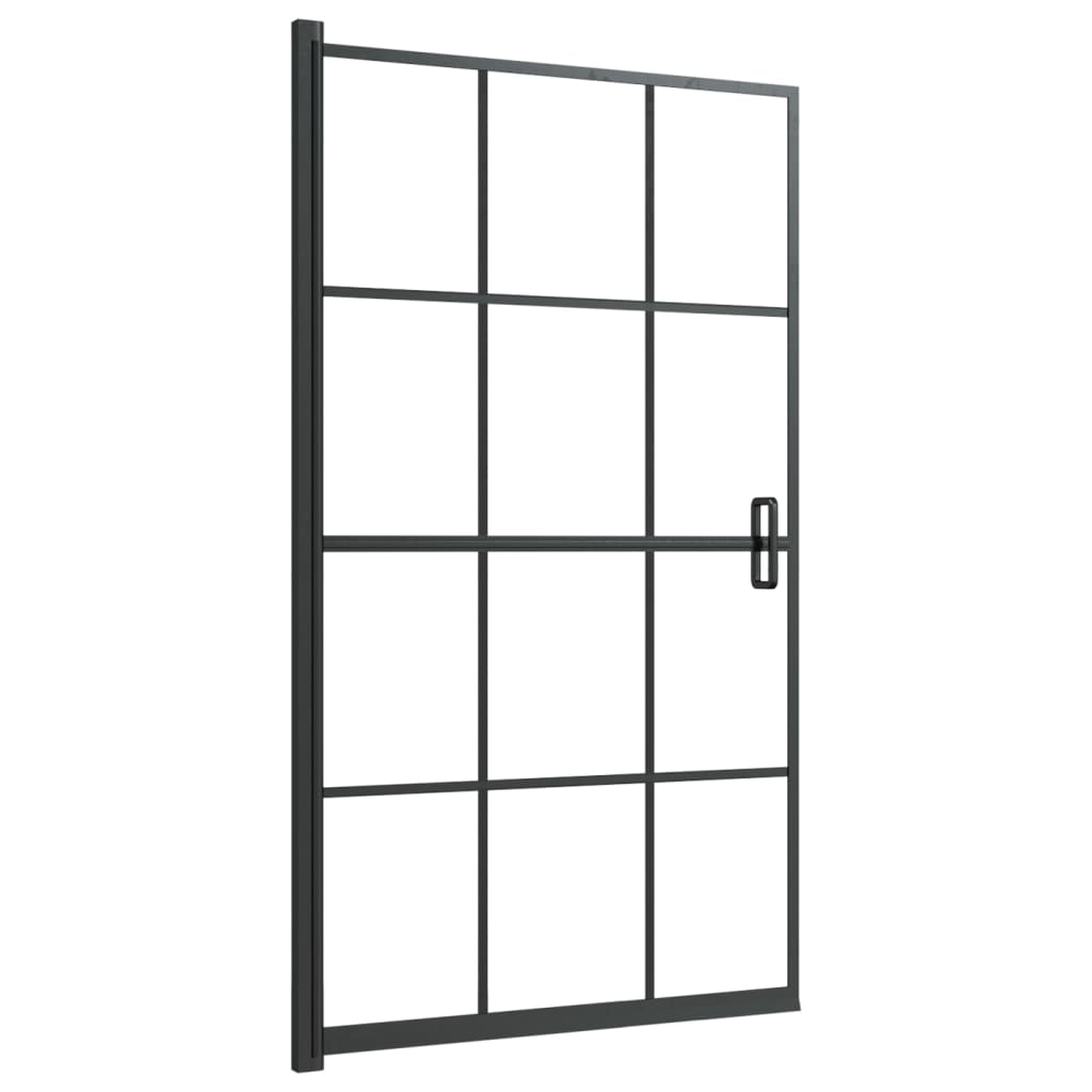 Vidaxl doccia parete 80x140 cm esg nero