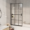 Vidaxl doccia parete 80x140 cm esg nero