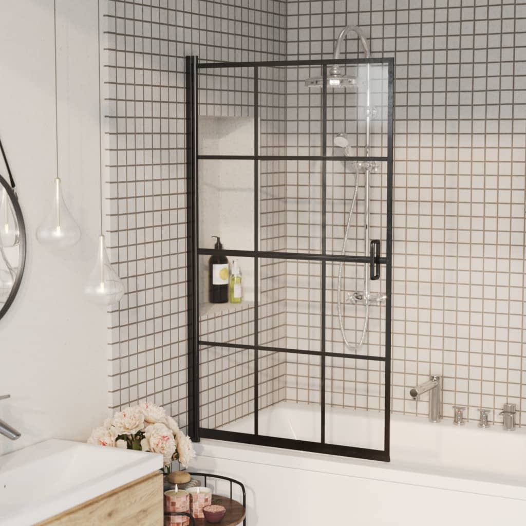 Parete doccia Vidaxx 80x140 cm esg nero