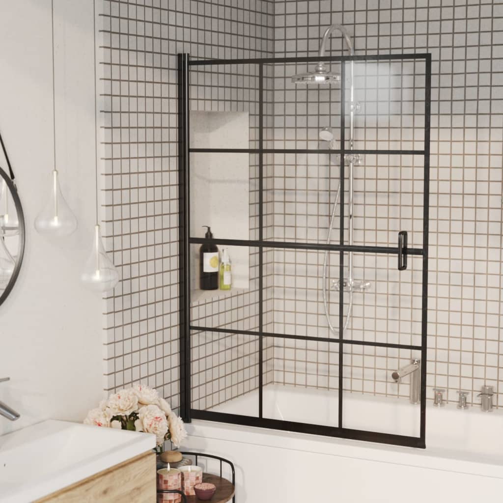 Vidaxl Doccia parete 100x140 cm ESG nero