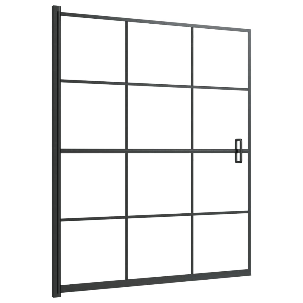 Vidaxl Doccia muro 116x140 cm ESG nero