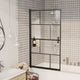Vidaxl doccia parete 80x140 cm esg nero