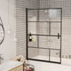 Parete doccia VidaXL 100x140 cm ESG nera