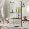 Vidaxl Walk-In Shower Wall 80x195 cm ESG-Glas trasparente e nero