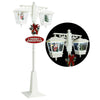 Lampada Vidaxl Straat con Babbo Natale 81x40x188 cm PVC bianco e rosso