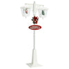 Lampada Vidaxl Straat con Babbo Natale 81x40x188 cm PVC bianco e rosso
