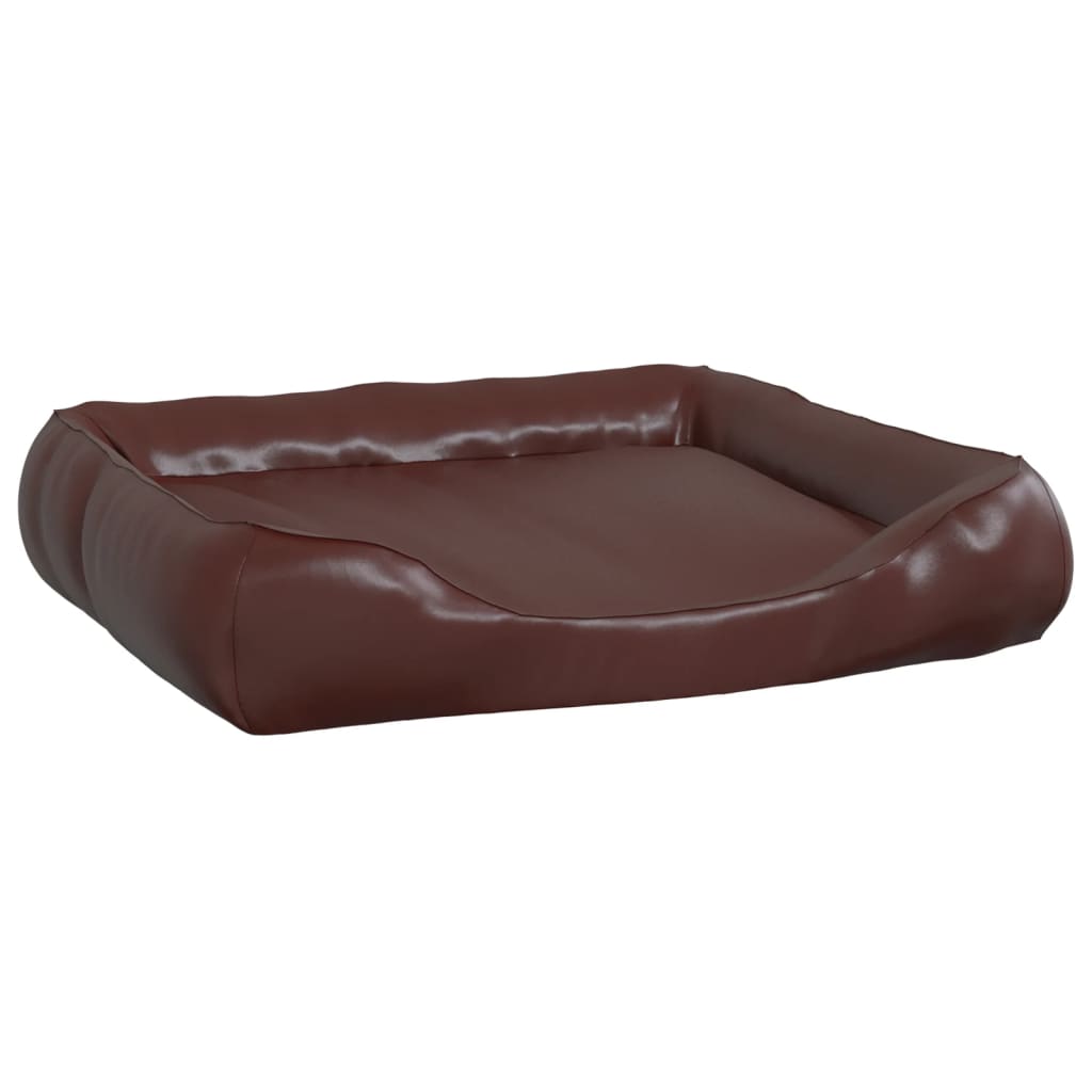Vidaxl Dog Basket 105x80x25 cm in pelle artificiale marrone