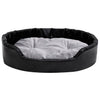 Vidaxl Dog Basket Dog 90x79x20 cm Plush e in pelle artificiale Nero e Grigio