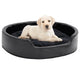Vidaxl Dog Basket 79x70x19 cm peluche e cuoio artificiale nero