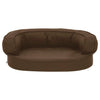 Vidaxl cama para perros lino ergonómico-aspecto 60x42 cm marrón