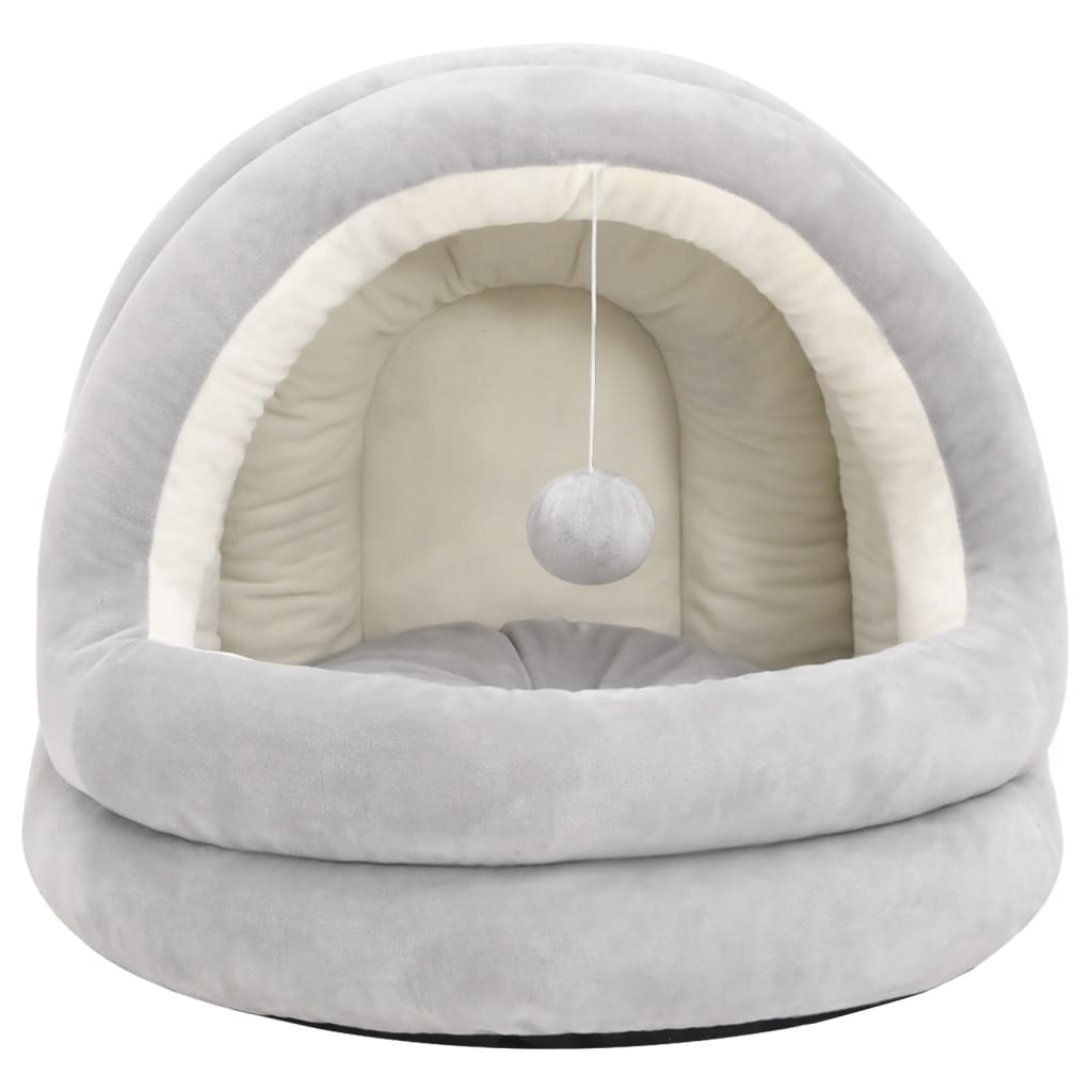 Vidaxl kattenmand 40x40x35 cm grijs en crèmekleurig