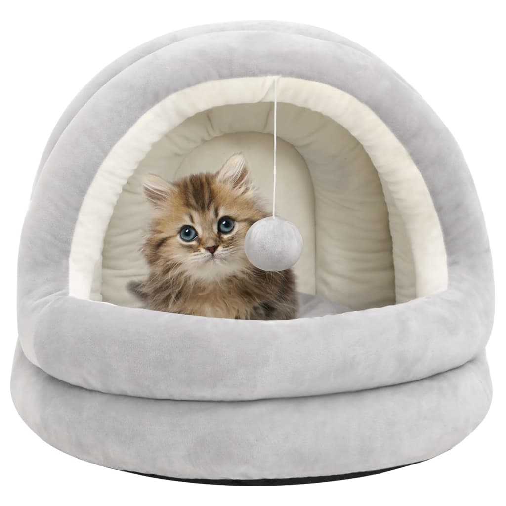 Canasta de gato Vidaxl 40x40x35 cm de gris y crema