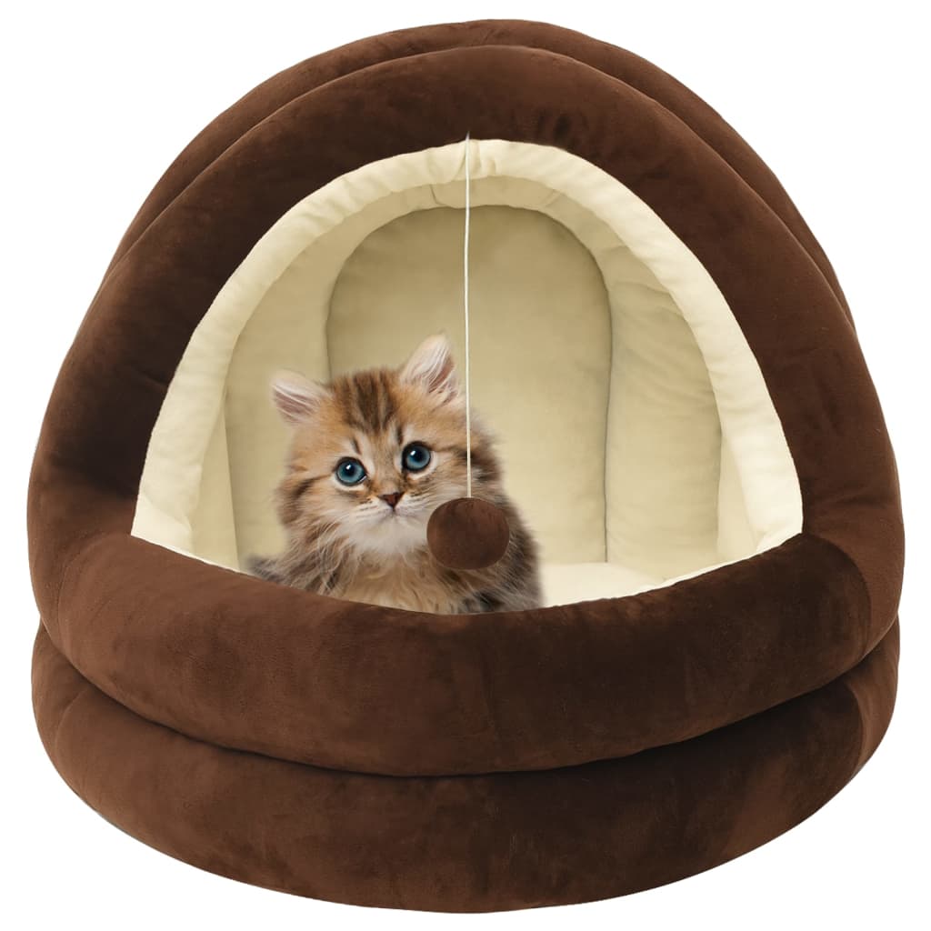Vidaxl Cat Basket 50x50x45 cm marrone e crema