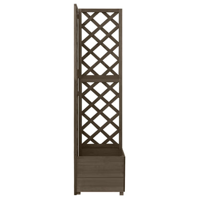 Vidaxl Latwerkplantenbak Modello angolo 40x40x150 cm grigio in legno puro